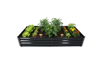 Garden Line Грядка для овочів та квітів 180 X 90 X 30 см, прямокутна, антрацит, ZAK8410 - Home Club