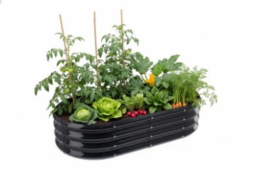 Garden Line Грядка Для Овочів та Квітів 120 X 60 X 30 См Овальна Антрацит, ZAK8465 - Home Club
