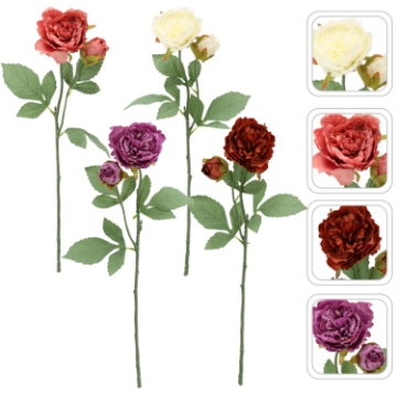 Chomik Искусственная ветка - пион с двумя цветами, 62 см, разноцветная, HID4021 - Home Club