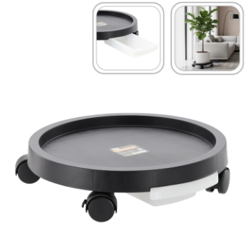 Chomik Кругла Підставка Для Горщика На Колісках, Діаметр 40 См, EDA7892 - Home Club