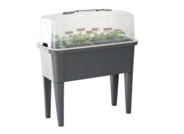 Garden Line Скляний стіл з кришкою 76 x 38 x 83 см Антрацит, LAR3982 - Home Club