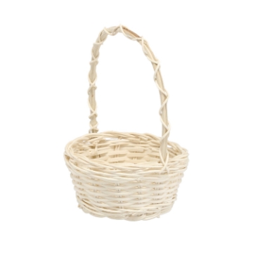 Chomik Кошик З Ратану 13,5/10,5 x 6/18 См З Рукояткою - Білий, DRA4194 - Home Club