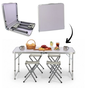 Garden Line Туристический Набор (Стол + 4 Стулья) 120 x 60 x 70 См, OXE8211 - Home Club