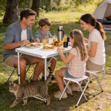 Garden Line Туристичний Набір (Стіл + 4 Стільці) 120 x 60 x 70 См, OXE8211 - Home Club