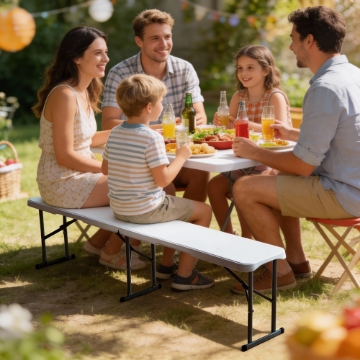 Garden Line Туристична/Кейтерингова Складна Лавка 180 x 28 x 43,5 См, ZUM4758 - Home Club