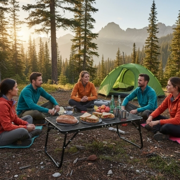 Garden Line Складний Туристичний Стілчик Чорний 60x40x26,5 См, OXE3224 - Home Club