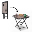 Garden Line Складний Туристичний Стіл 50 x 50 x 50 См З Утримувачами Для Напоїв, Бронзовий, LEZ2746 - Home Club