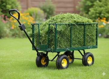 Garden Line Двофункціональний Садовий Візок Xl - Зелений З Тентом, WOZ0108G - Home Club