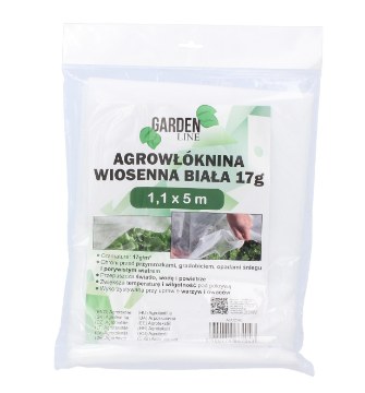 Garden Line Агротканина 1,1 x 5 М Весняна Біла 17 г, AGO2043 - Home Club
