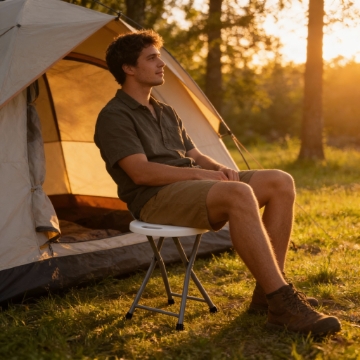 Chomik Туристичний/Кейтеринговий Складний Табурет dia32 x 44 Cm, ZUM9637 - Home Club