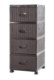 Chomik Пластикова Комода З 4 Ящиками, Брунатна, 38 x 45 x 90 см, Ратан, KAS0357/1A - Home Club