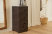 Chomik Пластиковый комод с 4 ящиками, коричневый, 38 x 45 x 90 см, ротанг, KAS0357/1A - Home Club, изображение 3