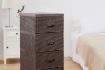 Chomik Пластиковый комод с 4 ящиками, коричневый, 38 x 45 x 90 см, ротанг, KAS0357/1A - Home Club, изображение 4