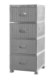 Chomik Пластикова Комода З 4 Ящиками Сіра 38 x 45 x 90 см Раттан, KAS0357/4A - Home Club