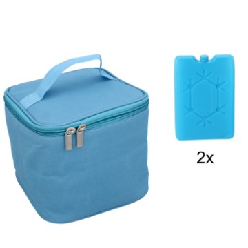 Garden Line Термосумка 17 x 17 x 15 см, 4 л, синий чемоданчик с двумя охлаждающими вставками, IZO9301 - Home Club