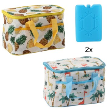 Garden Line Термосумка 25 x 17 x 17 см 6 л Чемоданчик Микс 2 Дизайна С Двумя Холодильными Вставками, IZO9264 - Home Club