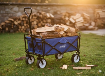 Garden Line Складний Садовий Візок Синій 116x54x90см, WOZ3556 - Home Club