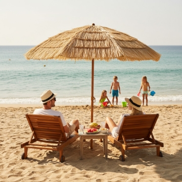 Chomik Пляжний парасолька Hawajski 155 см, GAO8371 - Home Club