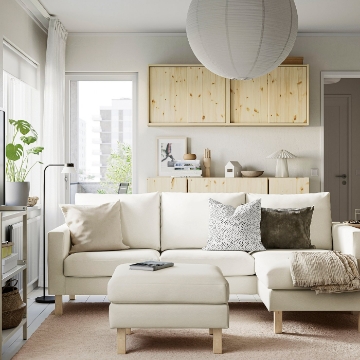 ИКЕА Трехместный диван с шезлонгом SALTSJÖBADEN, 695.792.01 - Home Club