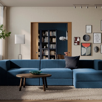 ИКЕА 4-местный модульный диван с шезлонгом JÄTTEBO, 296.083.47 - Home Club