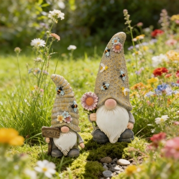 Garden Line Садовая Фигурка - Гном С Цветком 20 x 17 x 39,3 см Led, GOT8937 - Home Club