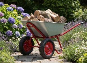 Garden Line Тачка - Ємність 140 л - Червона, HAT0671 - Home Club