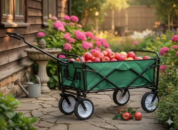 Garden Line Садовий Візок Зелений Складний 116 x 54 x 90 см, WOZ5168 - Home Club