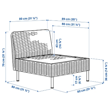 ИКЕА Модульное кресло VITTSKÄR, 895.909.81 - Home Club