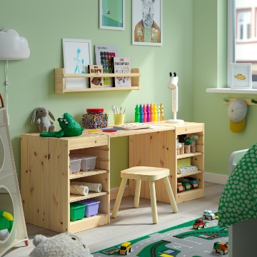 ИКЕА Письменный стол с полками TROFAST ТРУФАСТ, 596.139.36 - Home Club