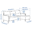 ІКЕА 3-місний диван з шезлонгом MANNARP, 296.040.66 - Home Club, зображення 9