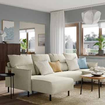 ИКЕА Диван для 4 человек с шезлонгом MANNARP, 096.040.86 - Home Club