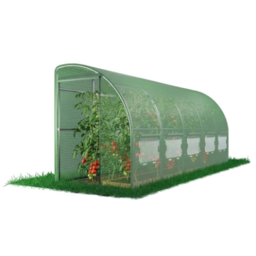 Garden Line 5-сегментный садовый пленковый туннель «Половина» зеленого цвета 6x1,5x2 м, TUN1446 - Home Club