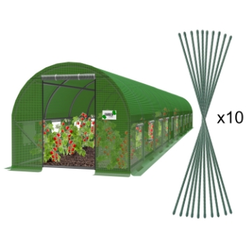 Garden Line 10-сегментный садовый пленковый туннель, зеленый, 10 x 4 x 2 м, TUN8009 - Home Club