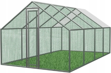 Garden Line Волієра / Металевий Загородження Для Тварин 6 x 3 x 1,95 М З Частковим Покриттям, TUN4047 - Home Club