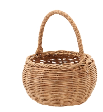 Chomik Кошик З Ратану 18/20 x 11/24 См З Рукояткою - Натуральний, DRA7299 - Home Club