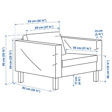 ІКЕА Крісло SALTSJÖBADEN, 096.276.29 - Home Club