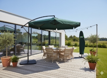 Garden Line Садовий Парасол 3 М Зелений «Banana» З Чохлом, GAO2859 - Home Club