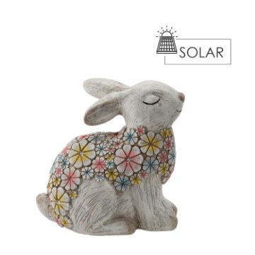 Chomik Пасхальная Фигурка - Заяц В Цветы 29,5 x 15,5 x 29 См Led, GOT6907 - Home Club