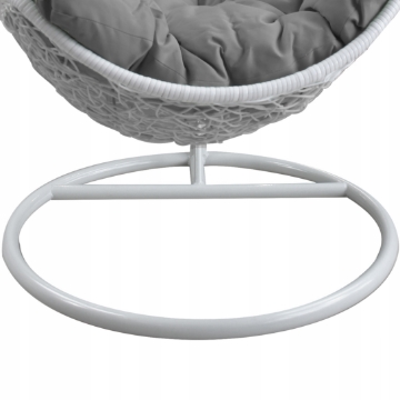 Garden Line Подвесной кресло, белый, подушка - темно-серый, рама - белый, половина, FAT1167 - Home Club
