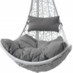 Garden Line Подвесной кресло, белый, подушка - темно-серый, рама - белый, половина, FAT1167 - Home Club, изображение 3