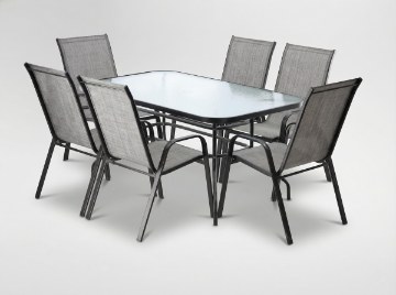 Garden Line Набор Садовой Мебели - Стол 150 x 90 x 70 см + 6 Стульев 54 x 72 x 96 см, NEO2286KPL - Home Club