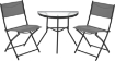 Garden Line Набір Балконних Меблів - Стілок-Півстіл + 2 Складні Стільці - Сірий, SAD7149 - Home Club, зображення 2