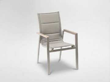 Garden Line Алюминиевый садовый стул Polywood 64 x 55 x 91 см, бежевый, RIT9484 - Home Club