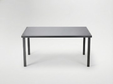 Garden Line Алюминиевый садовый стол со стеклянной столешницей 150 x 90 x 71 см, серый, RIT9514 - Home Club