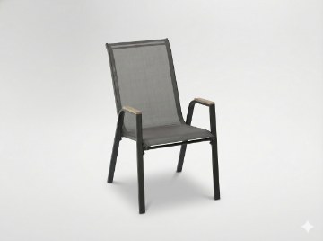 Garden Line Сталеве Садове Крісло Kd Polywood 72,5 x 54 x 92,5 См Сіре, RIT9521 - Home Club