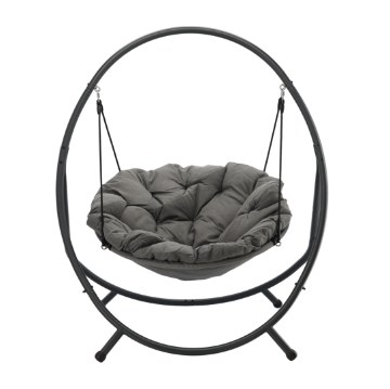 Chomik Подвесное кресло Patio - темно-серая подушка, серая рама 115,5X140X167,5 см, FAT9934 - Home Club