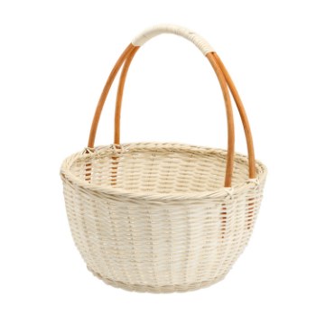 Chomik Кошик З Ротангу 28 x 16/36 См З Рукояткою - Білий, DRA4132 - Home Club