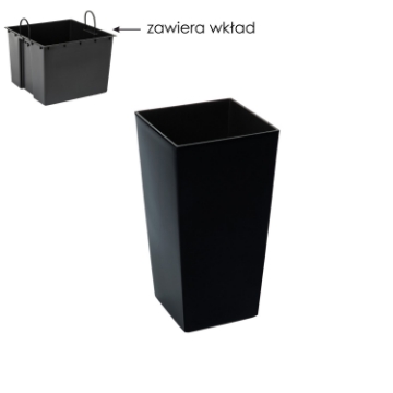 Chomik Горщик Finezja 140X140 мм з кришкою – чорний, LAM45310 - Home Club