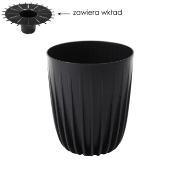 Chomik Горщик Mira 145 мм Eco Recycled – чорний, LAM49127 - Home Club