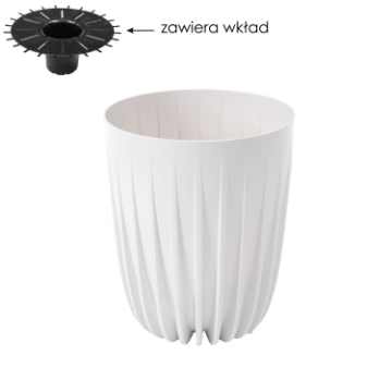 Chomik Горщик Mira 145 мм Eco Recycled – білий 9058*, LAM59126 - Home Club